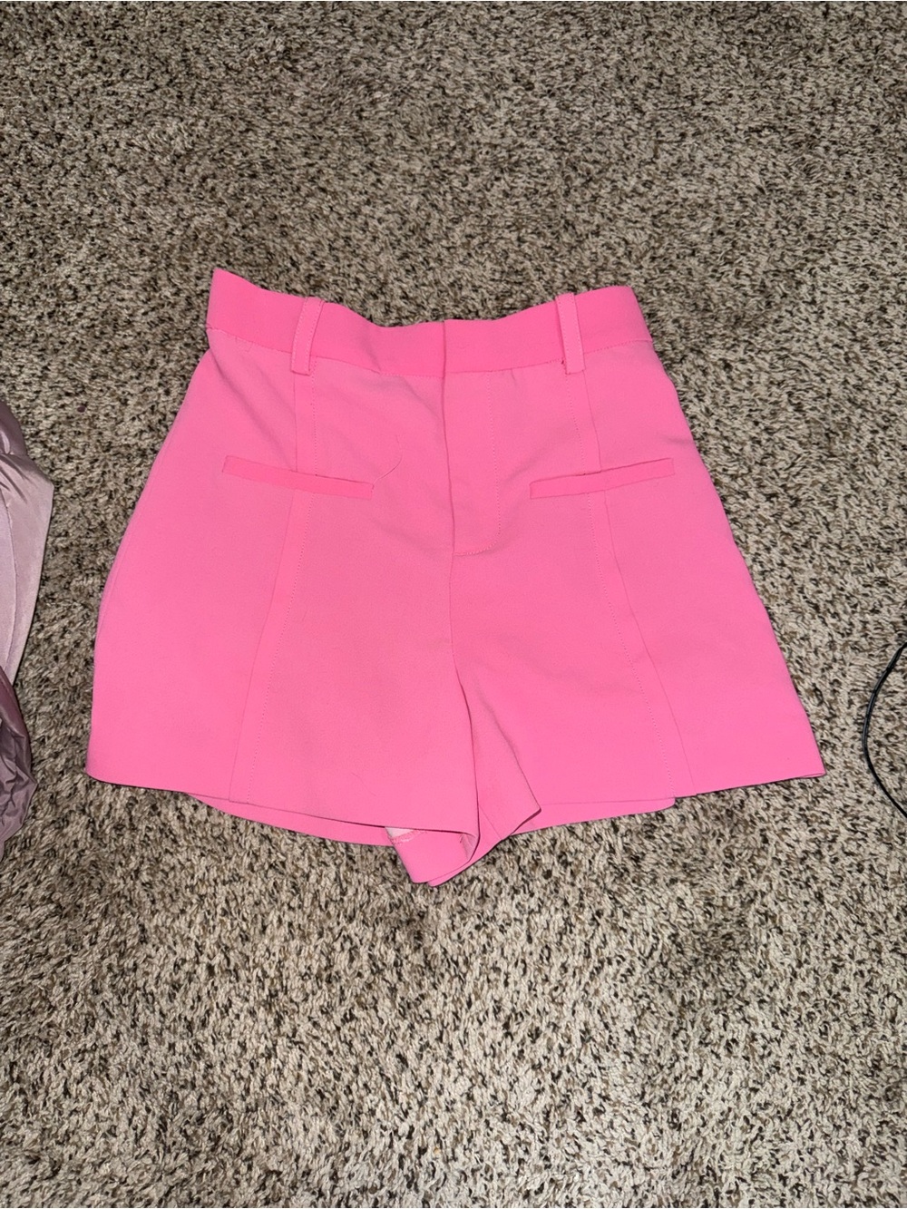 Zara Bright Pink High-Waist Tailored Shorts⭐️ Good condition⭐️